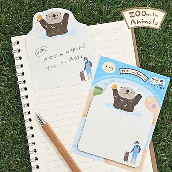 Amazon.co.jp: エヌビー社 ふせん ズームインアニマル ラッコ
